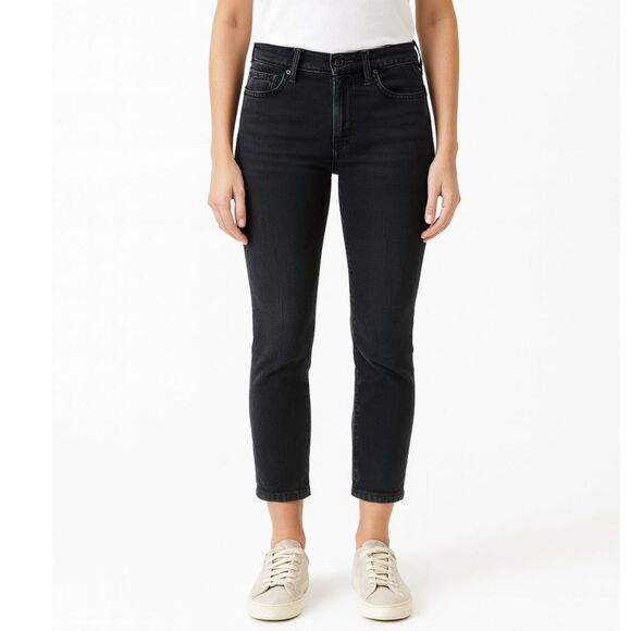 Mother Women's the looker crop a model spy crop jeans size 25 black casual boho - Picture 1 of 10